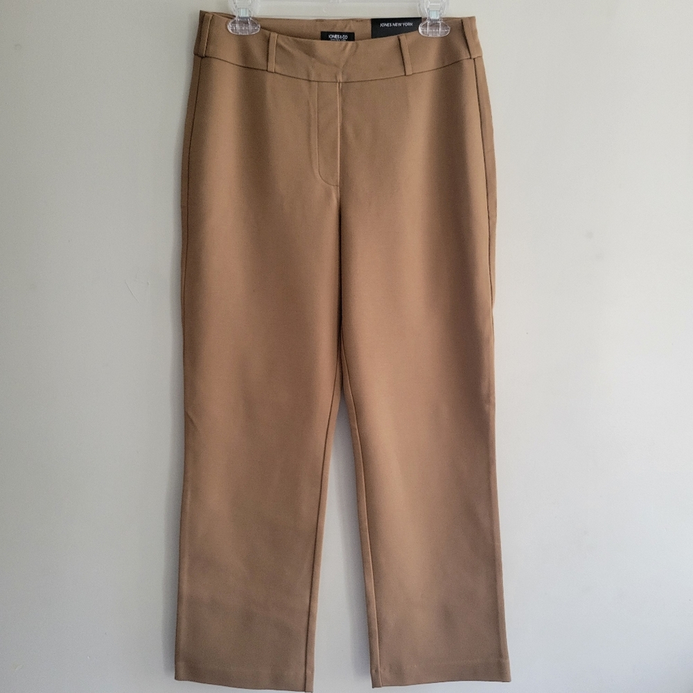 Jones & Co Jones New York Womens Crop Straight Leg Mid Rise Pants - Size M
